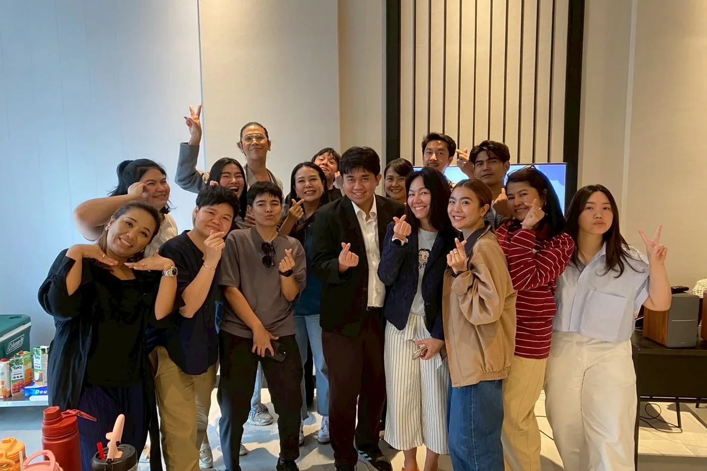 The ThinkVerse AI team together at the office
